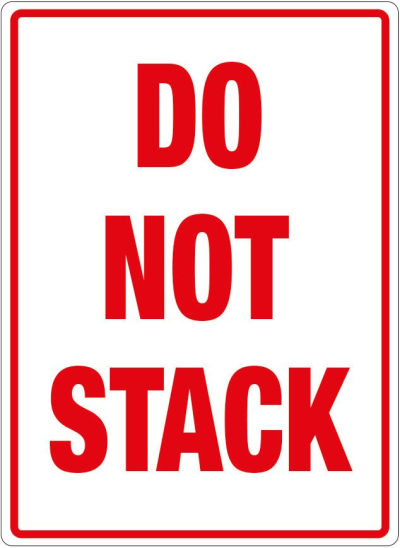 Transpal Do Not Stack Labels